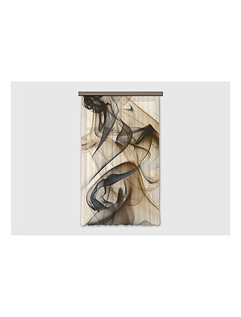 Voilage fumée noire - 1 pièce - L 140 cm x H 245 cm