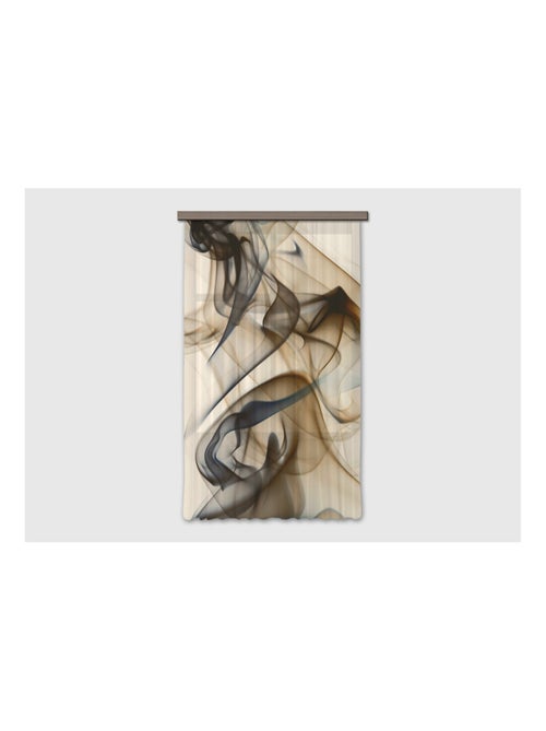 Voilage fumée noire - 1 pièce - L 140 cm x H 245 cm - Kiabi Voilage fumée noire - 1 pièce - L 140 cm x H 245 cm - Kiabi