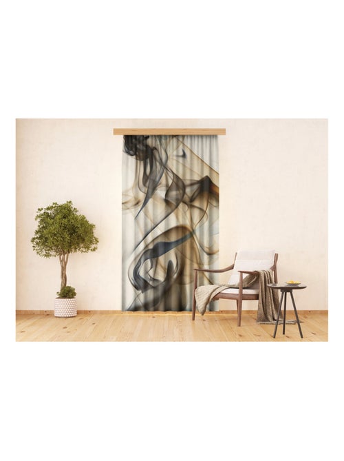 Voilage fumée noire - 1 pièce - L 140 cm x H 245 cm - Kiabi Voilage fumée noire - 1 pièce - L 140 cm x H 245 cm - Kiabi