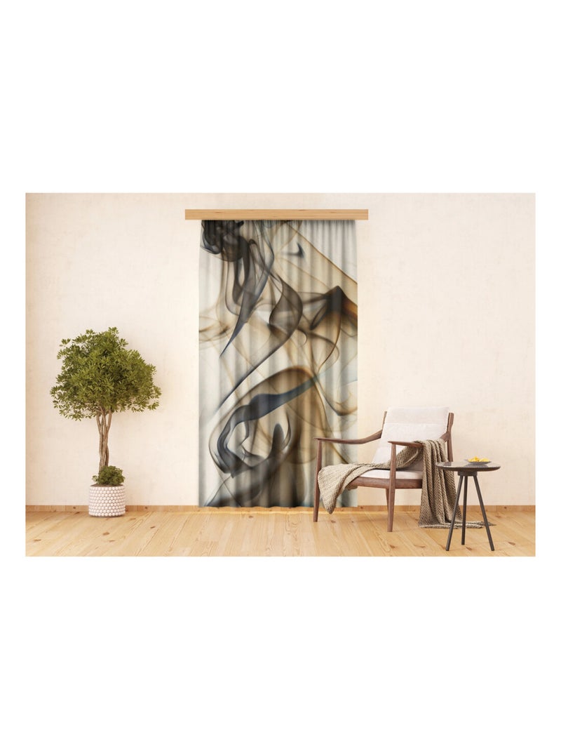 Voilage fumée noire - 1 pièce - L 140 cm x H 245 cm Multicolore - Kiabi