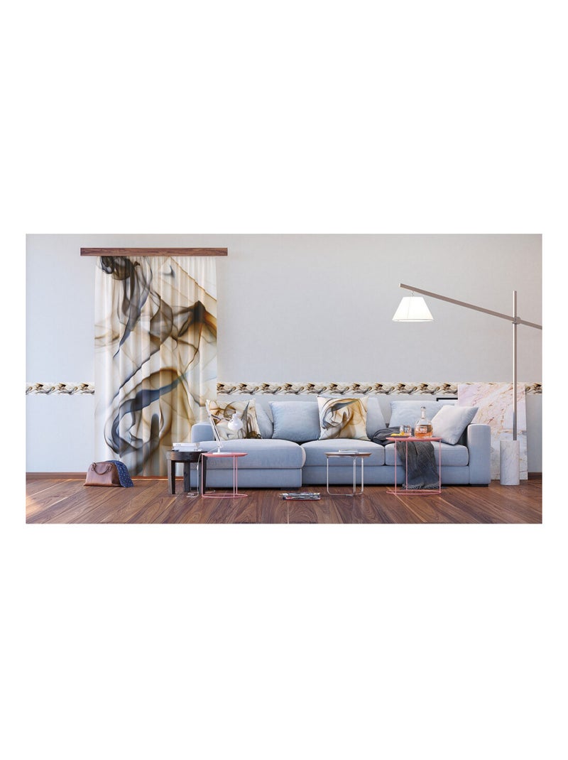 Voilage fumée noire - 1 pièce - L 140 cm x H 245 cm Multicolore - Kiabi
