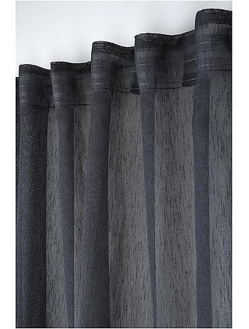 Voilage galon fronceur 140 x 260 cm Derbie uni gris souris