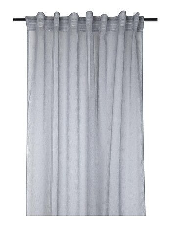 Voilage galon fronceur 140 x 260 cm Derbie uni gris souris