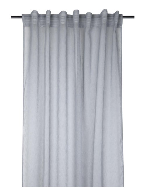 Voilage galon fronceur 140 x 260 cm Derbie uni gris souris - Kiabi