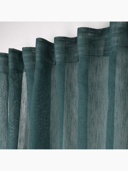 Voilage galon fronceur 140 x 260 cm Derbie uni gris souris - Kiabi