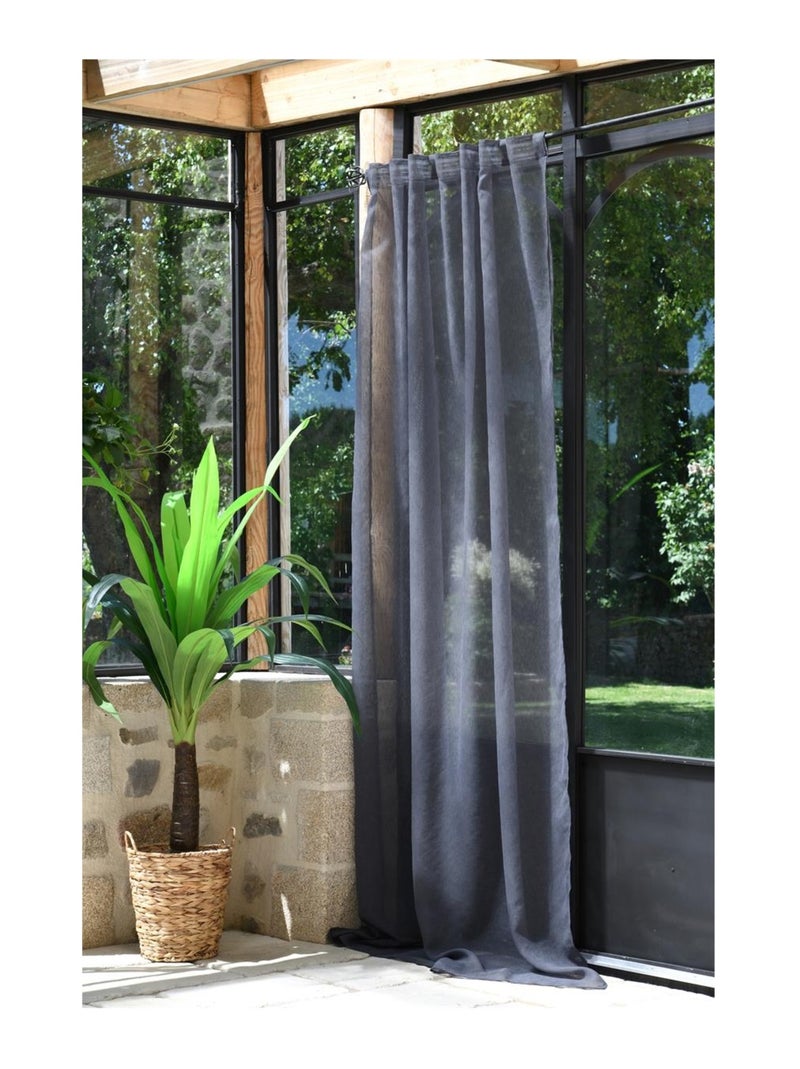 Voilage galon fronceur Derbie gris anthracite - Kiabi