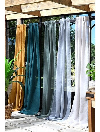 Voilage galon fronceur 140 x 260 cm Derbie uni gris souris