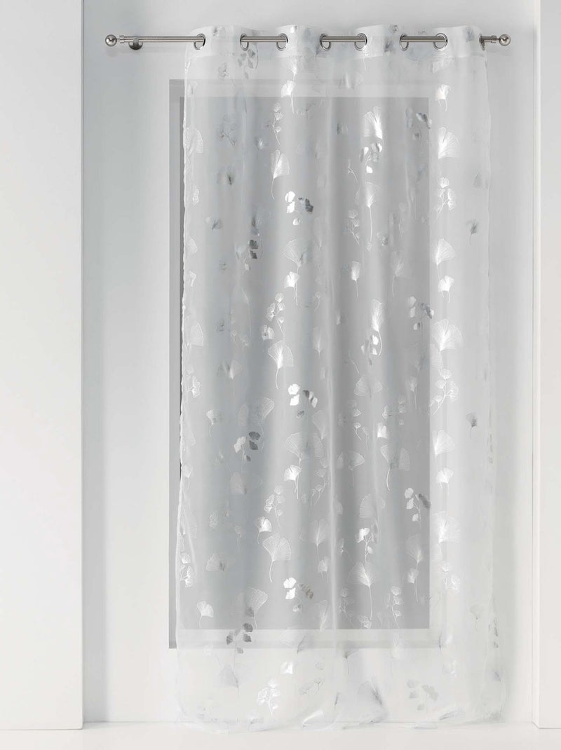 Voilage Ginko argent Argent - Kiabi