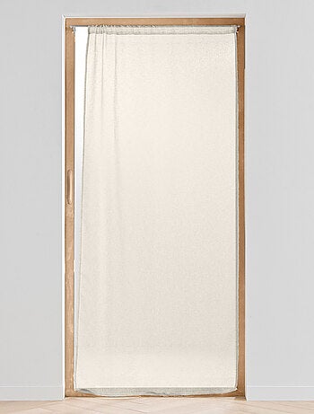 Voilage grande fenêtre - Effet lin tissé