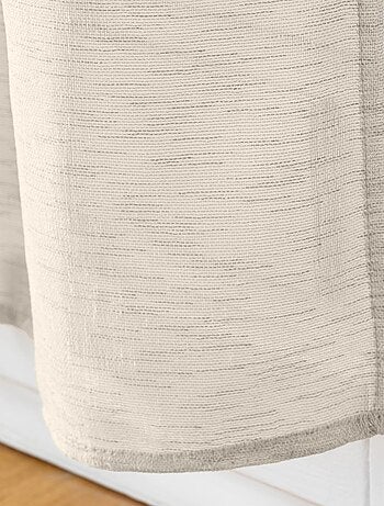 Voilage grande fenêtre - Effet lin tissé