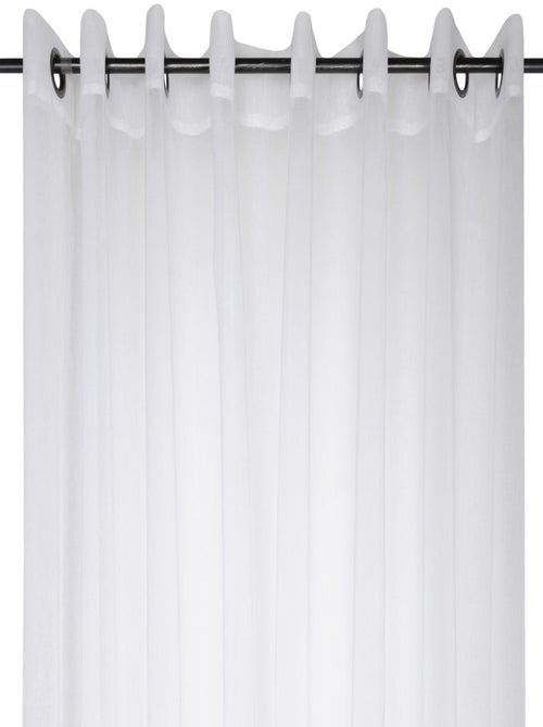 Voilage grande largeur  - Effet lin - Kiabi