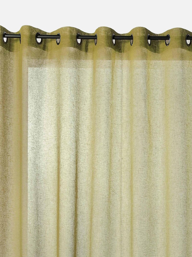 Voilage grande largeur semi-transparent Vert foncé - Kiabi