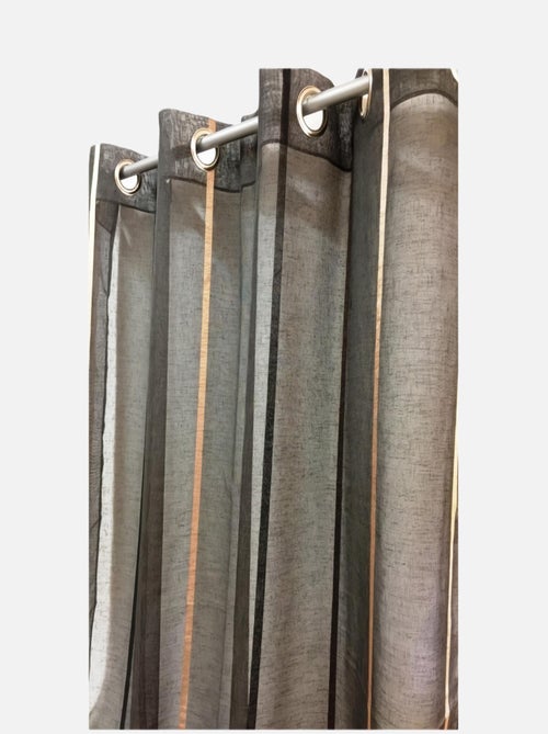 Voilage gris anthracite avec rayures brillantes - Kiabi Voilage gris anthracite avec rayures brillantes - Kiabi