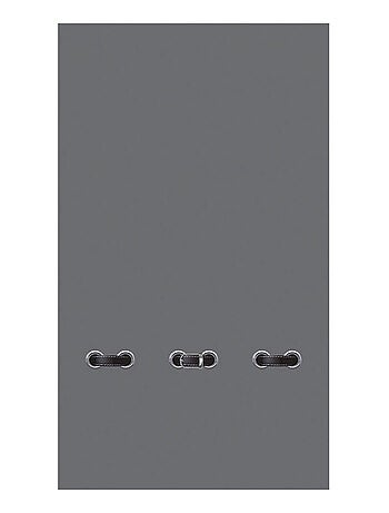 Voilage gris avec effet point de couture - 1 pièce - L 140 cm x H 245 cm