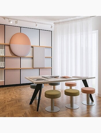 Voilage ignifugé M1 - Effet lin galon fronceur