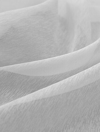 Voilage ignifugé M1 - Effet lin galon fronceur