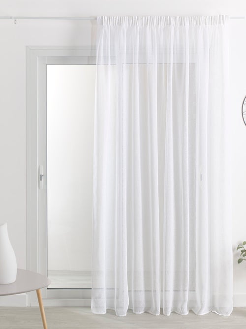 Voilage ignifugé M1 - Effet lin galon fronceur - Kiabi Voilage ignifugé M1 - Effet lin galon fronceur - Kiabi