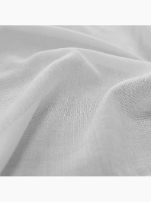 Voilage ignifugé M1 galon fronceur  - Effet lin - Kiabi