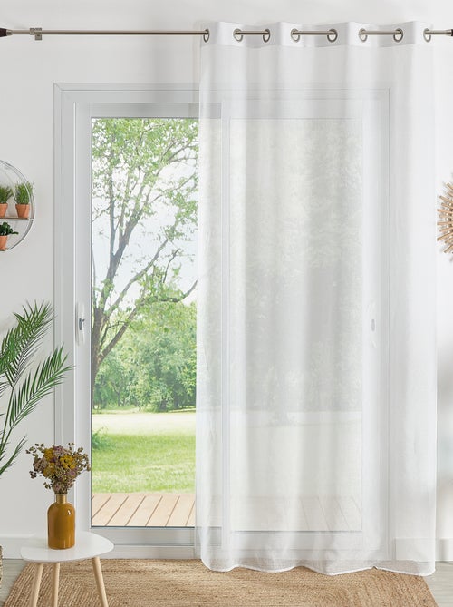 Voilage ignifugé M1 non feu à œillets - Kiabi