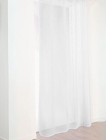 Voilage imitation lin à galon fronceur