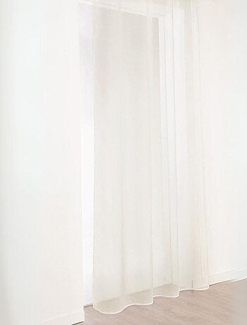 Voilage imitation lin à galon fronceur