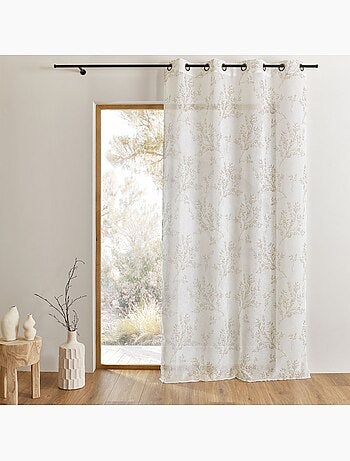 Voilage impression feuillage poétique