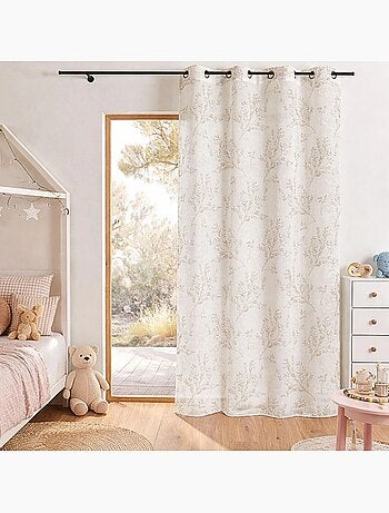 Voilage impression feuillage poétique