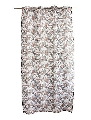 Voilage impression métallisée à œillets