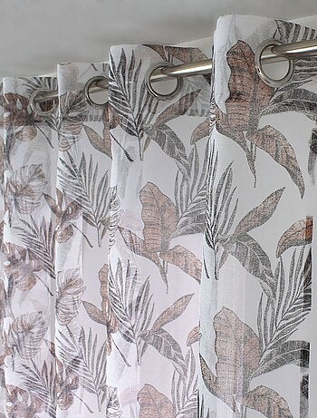 Voilage impression métallisée à œillets