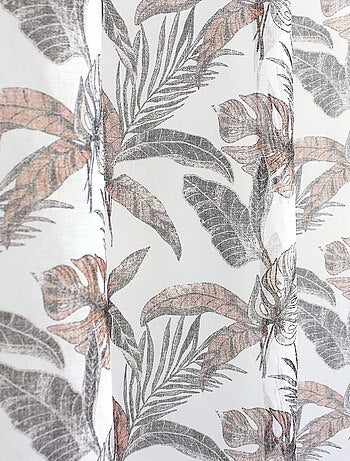 Voilage impression métallisée à œillets