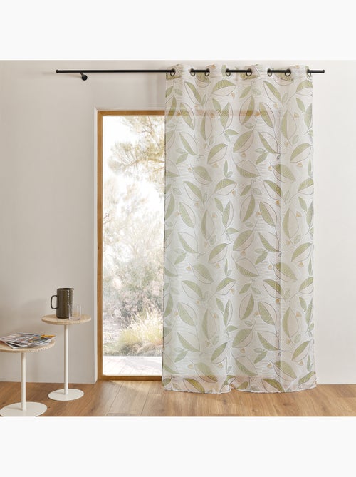 Voilage imprimé à motifs feuilles - Kiabi