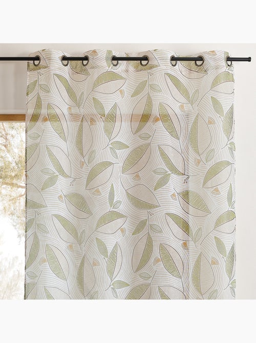 Voilage imprimé à motifs feuilles - Kiabi