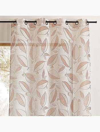 Voilage imprimé à motifs feuilles