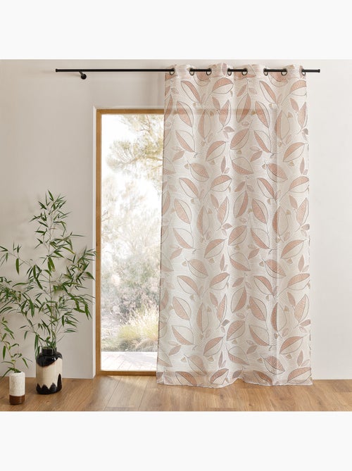 Voilage imprimé à motifs feuilles - Kiabi