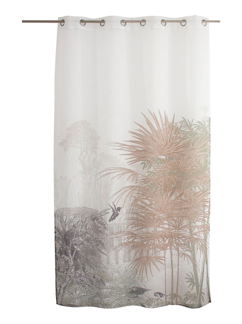 Voilage imprimé nature Vert - Kiabi