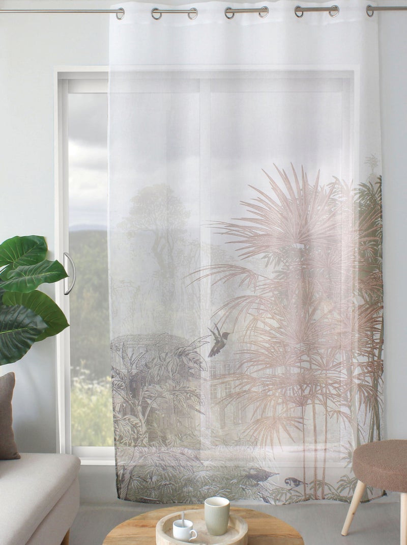 Voilage imprimé nature Vert - Kiabi