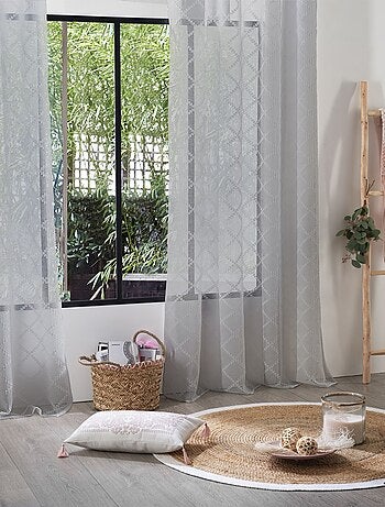 Voilage jacquard à 8 œillets
