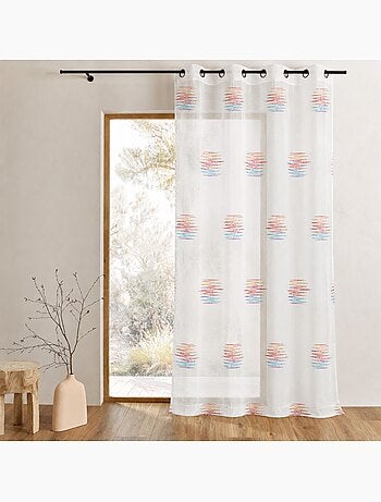 Voilage jacquard à motifs graphiques
