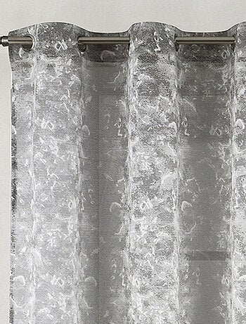 Voilage jacquard à oeillets élégance texturée