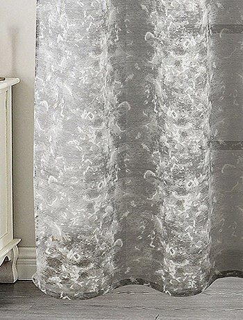 Voilage jacquard à oeillets élégance texturée