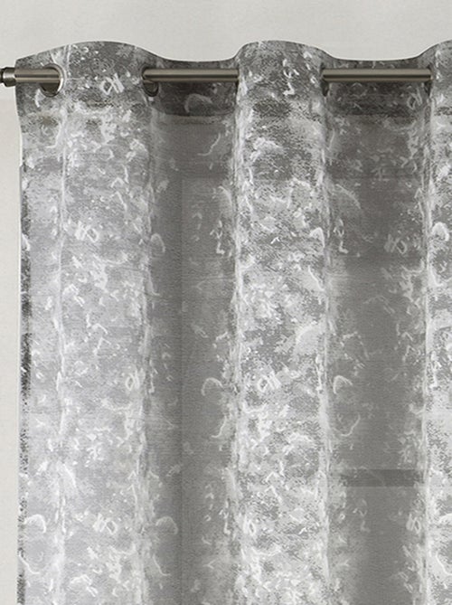 Voilage jacquard à oeillets élégance texturée - Kiabi Voilage jacquard à oeillets élégance texturée - Kiabi