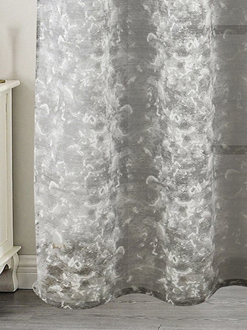 Voilage jacquard à oeillets élégance texturée - Kiabi Voilage jacquard à oeillets élégance texturée - Kiabi