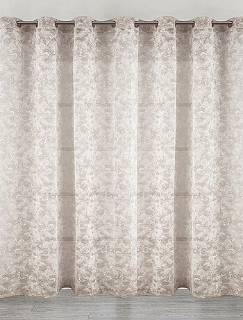 Voilage jacquard à oeillets élégance texturée