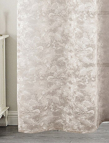 Voilage jacquard à oeillets élégance texturée