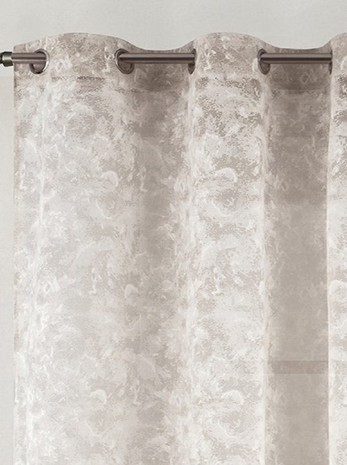 Voilage jacquard à oeillets élégance texturée - Kiabi