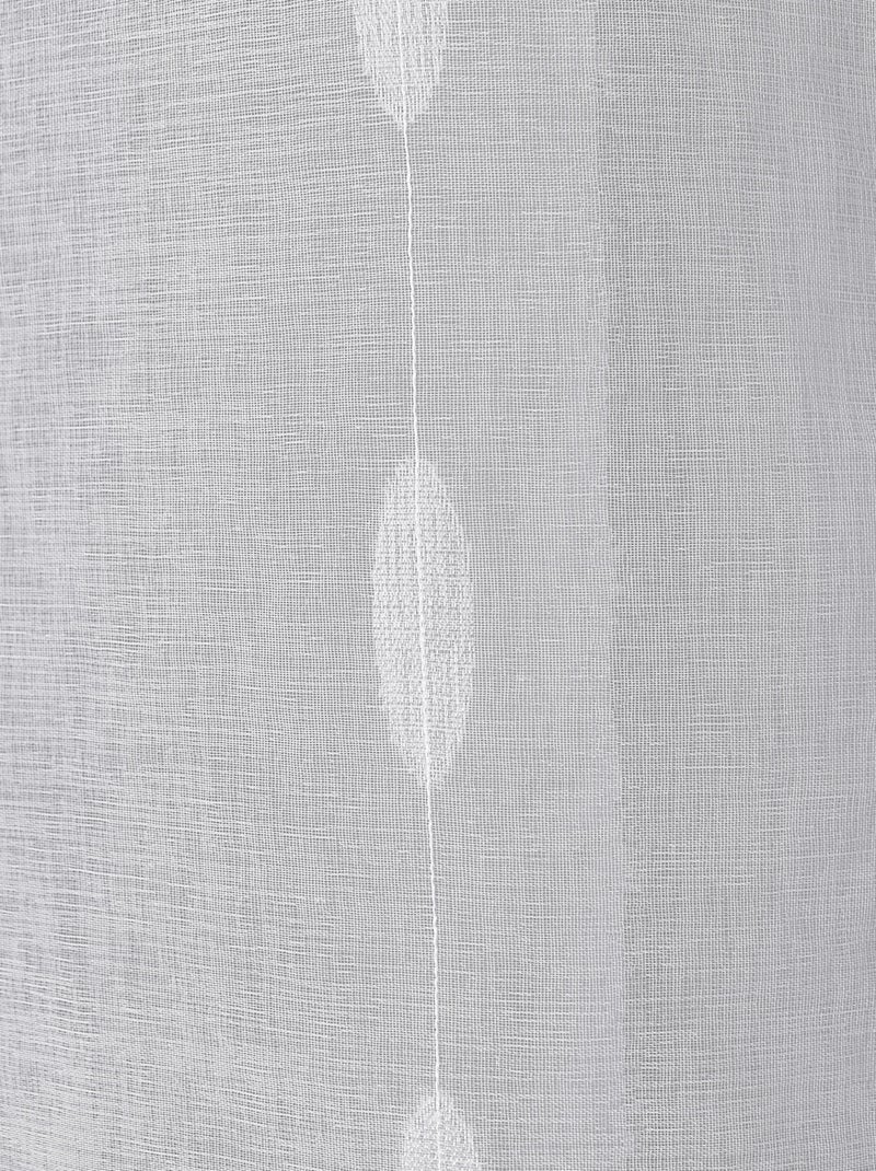 Voilage jacquard à pois ovales à oeillets Blanc - Kiabi
