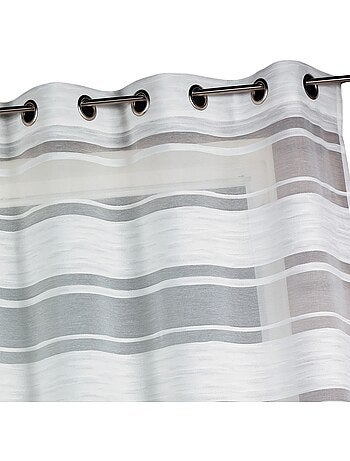 Voilage jacquard à rayures horizontales