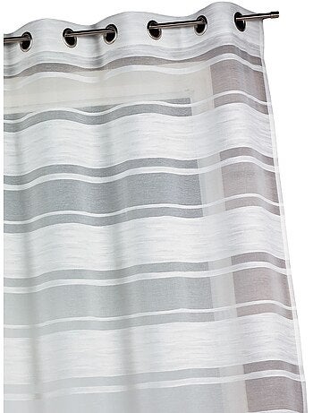 Voilage jacquard à rayures horizontales