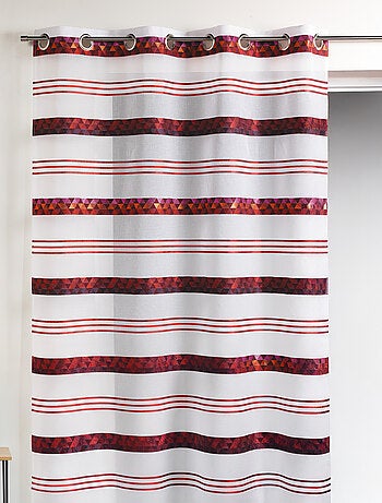 Voilage Jacquard en étamine géométrique