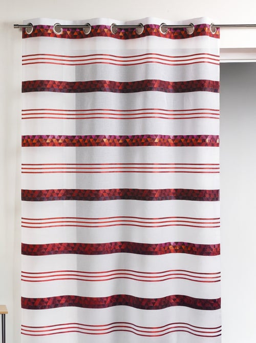 Voilage Jacquard en étamine géométrique - Kiabi